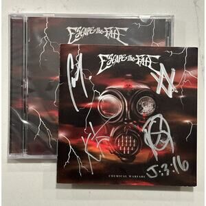 Escape The Fate Autographed/SIGNED Chemical Warfare CD
